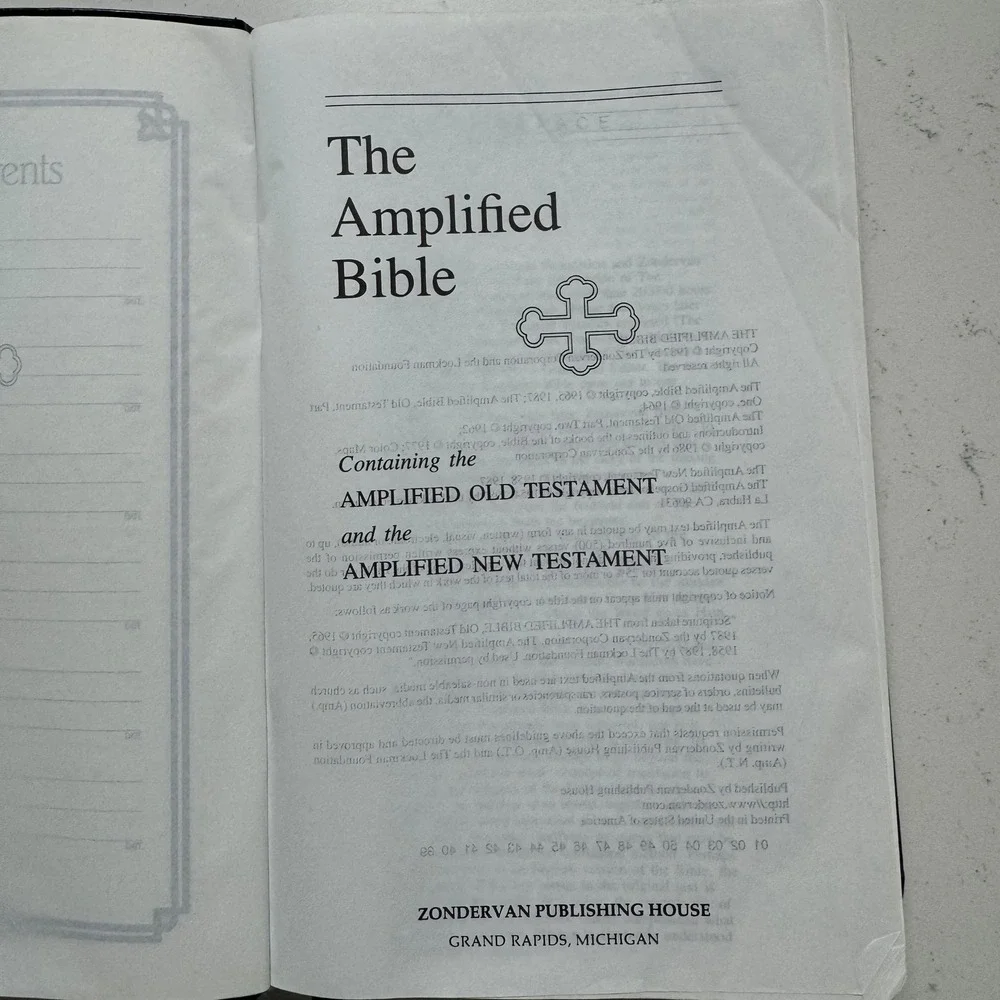 Zondervan Amplified Bible Navy Blue Bonded Leather Life In The Word